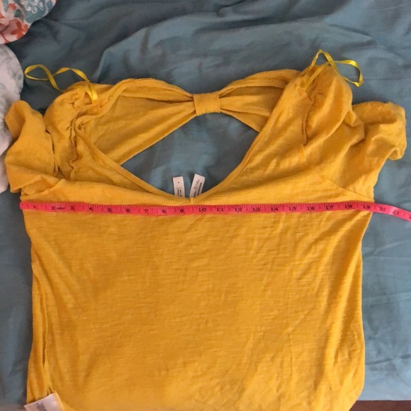 Anthropologie Meadow Rue Bow Back Tee M L - Picture 7 of 7